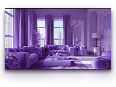 TV with a background image