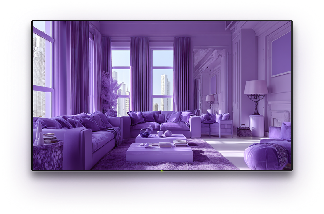 TV with a background image