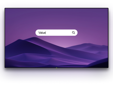 TV with a text input input
