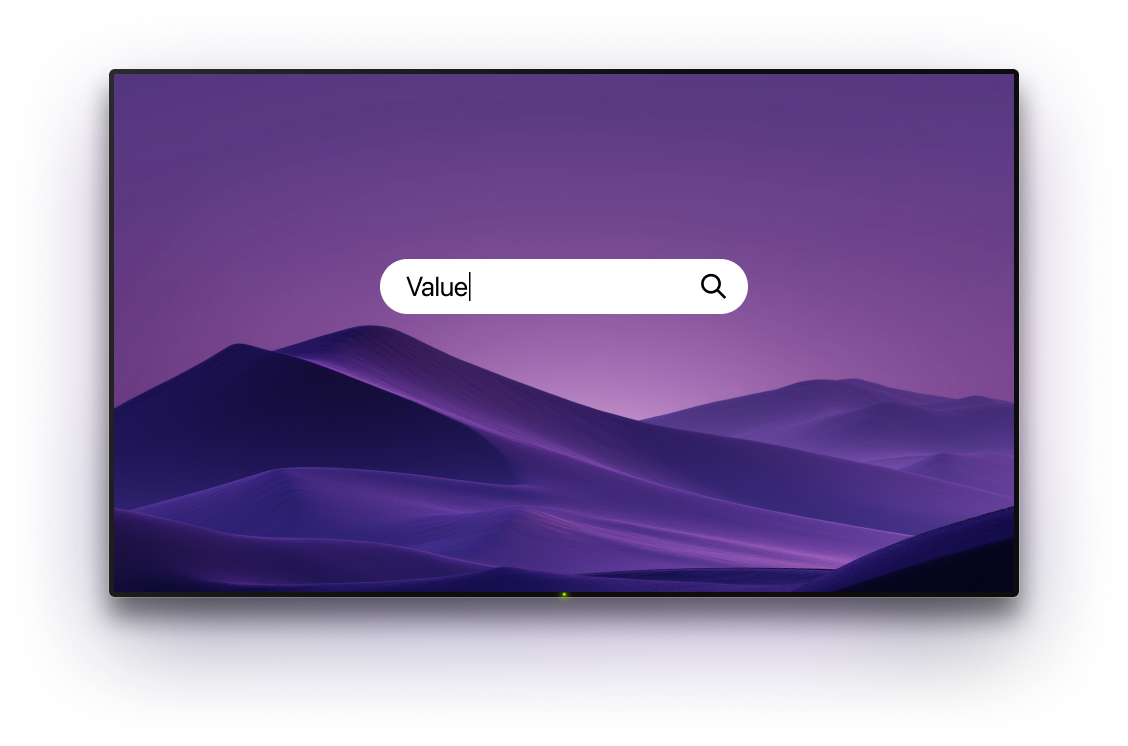 TV with a text input option