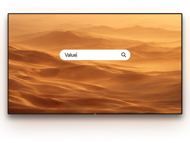 TV with a text input input