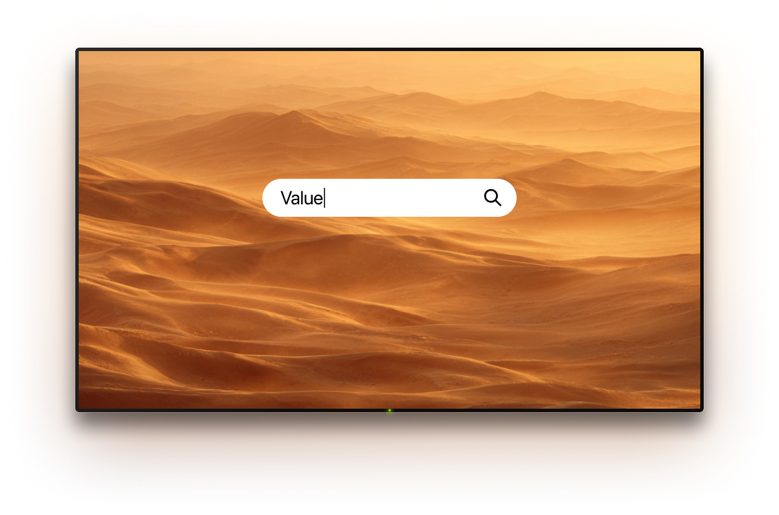 TV with a text input option