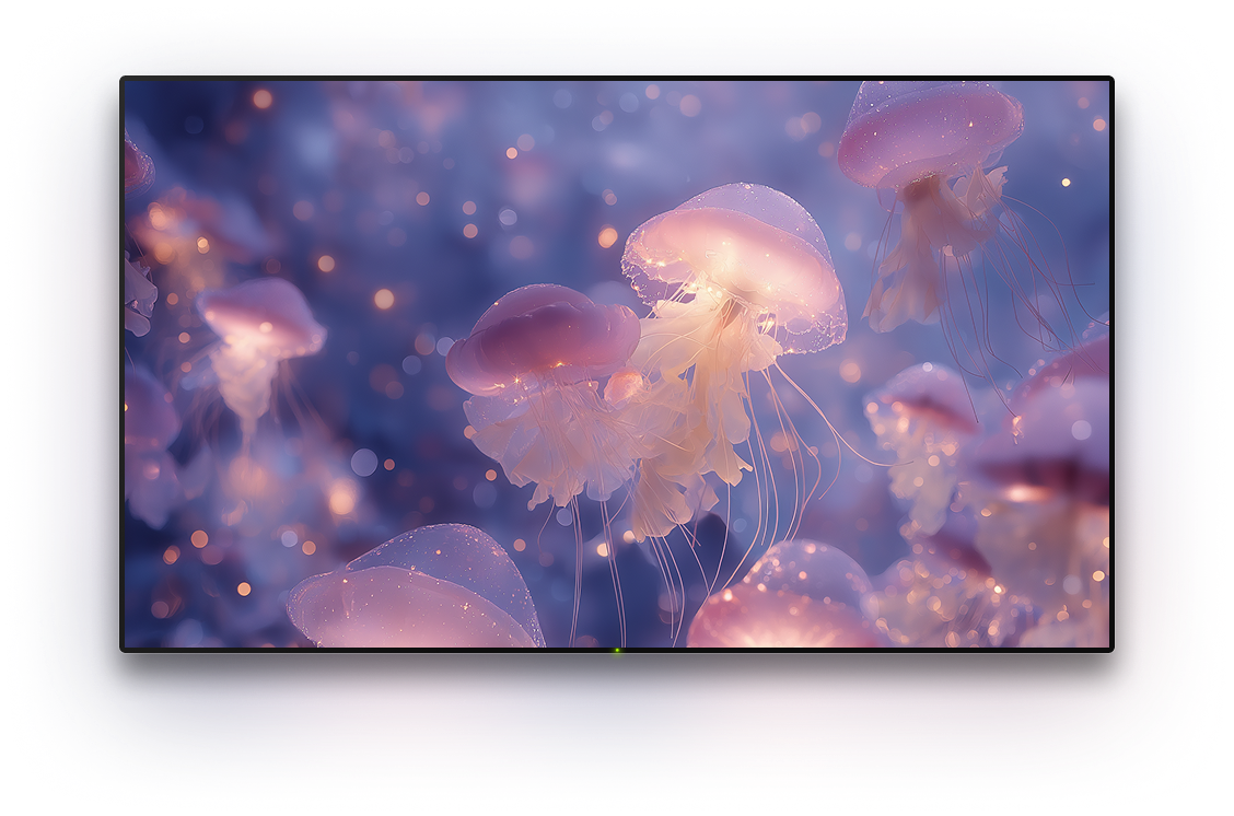 TV with a background image