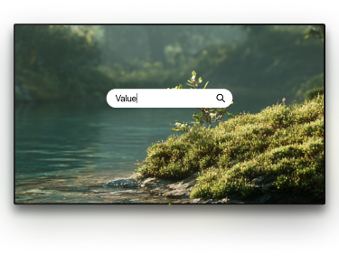 TV with a text input input