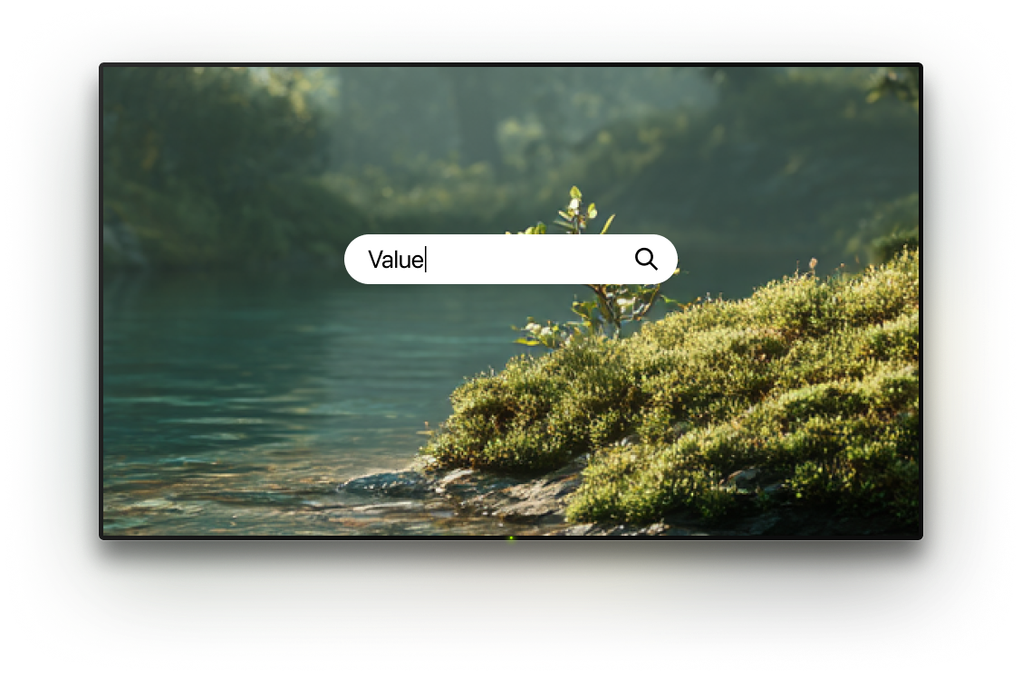 TV with a text input option