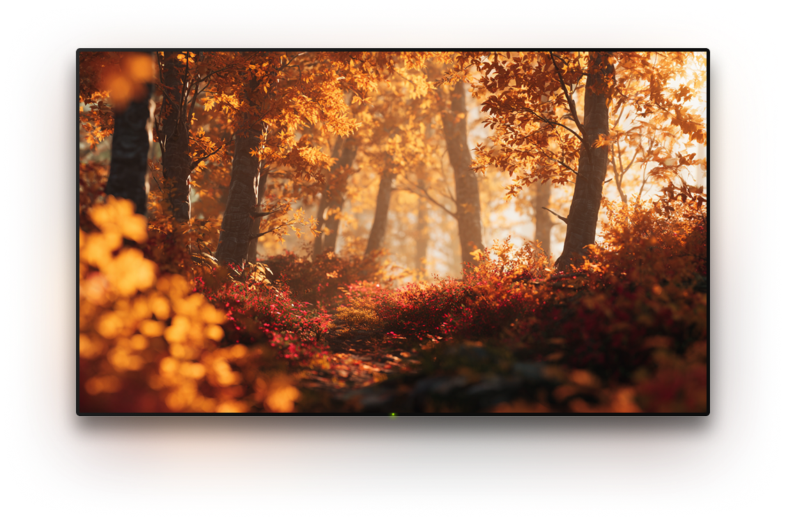 TV with a background image