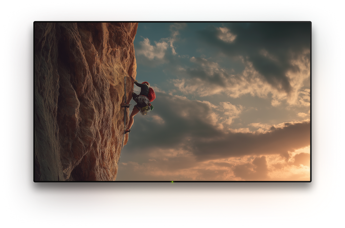 TV with a background image