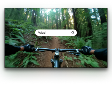 TV with a text input input