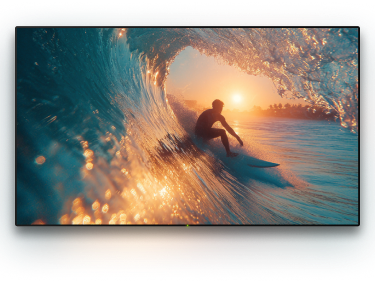TV with a background image