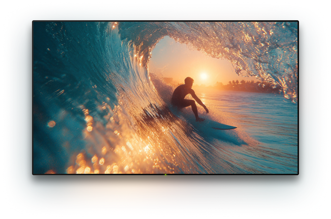 TV with a background image
