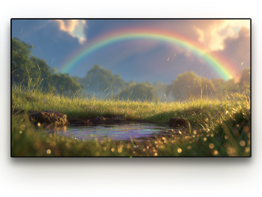 TV with a background image