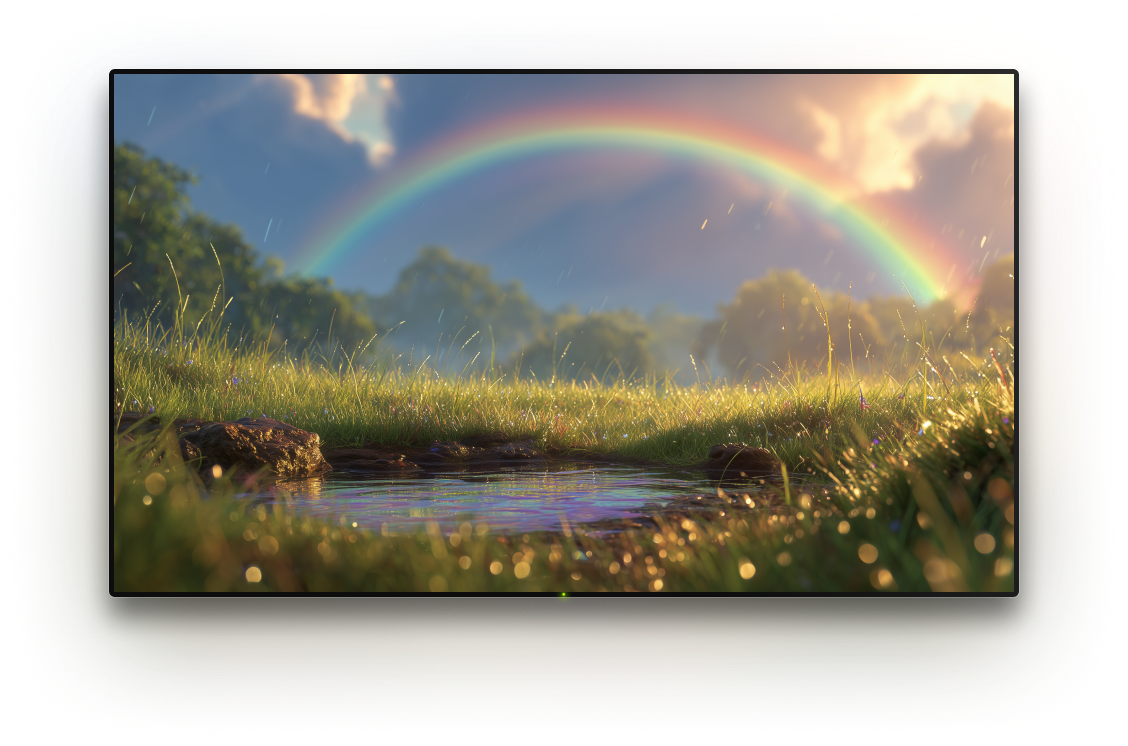 TV with a background image