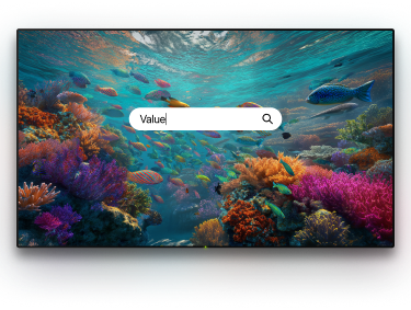TV with a text input input