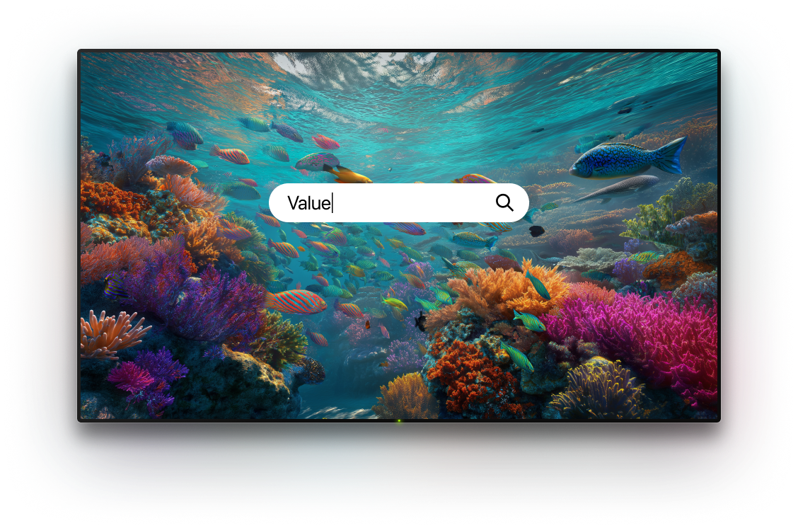 TV with a text input option