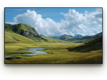 TV with a background image