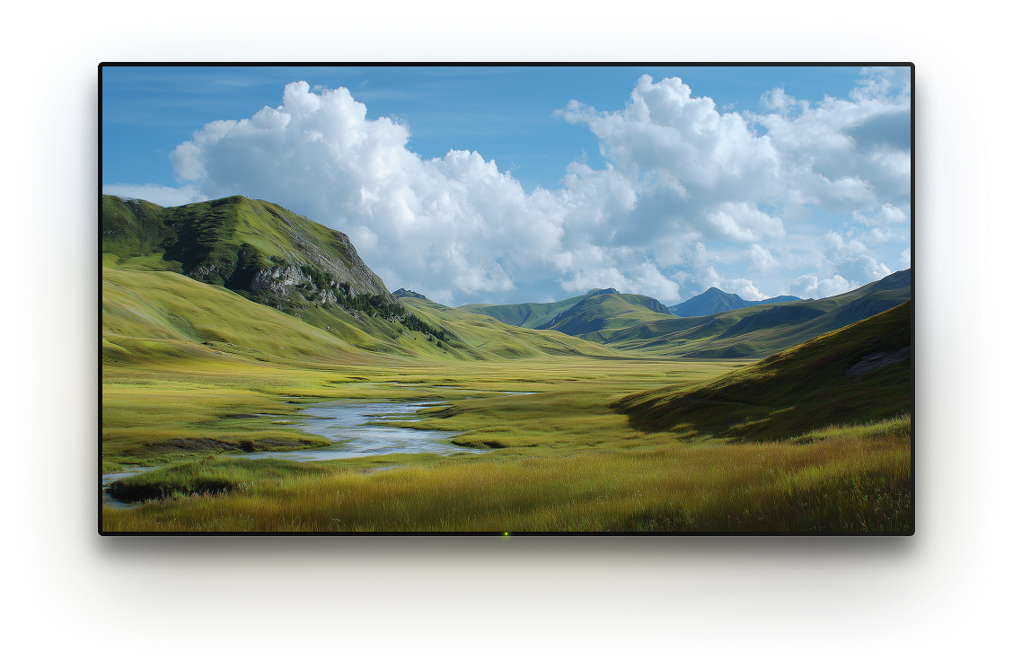 TV with a background image