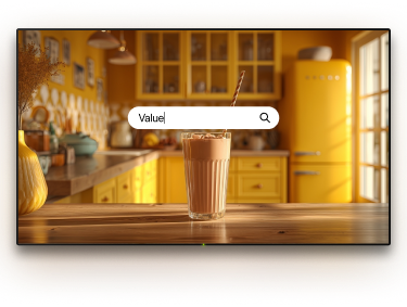 TV with a text input input