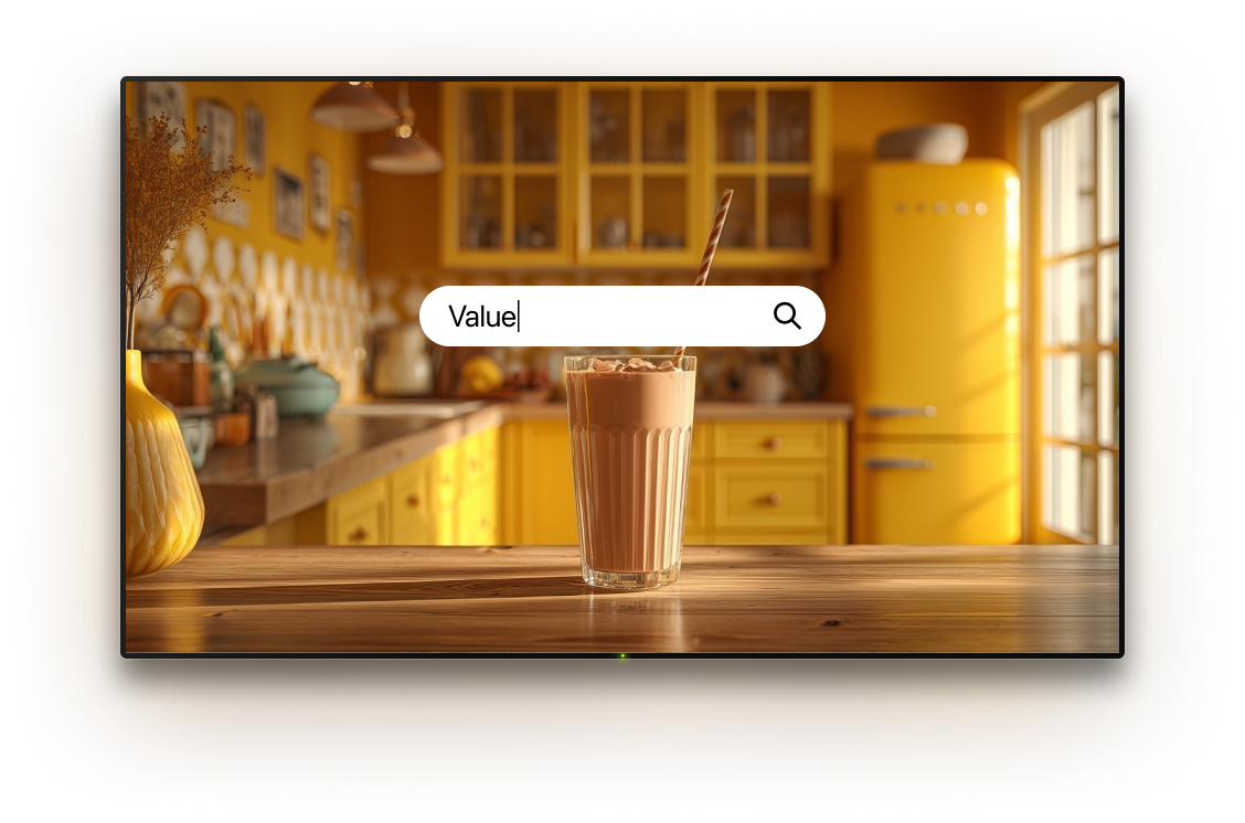 TV with a text input option