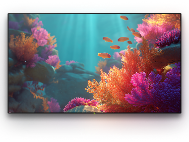 TV with a background image