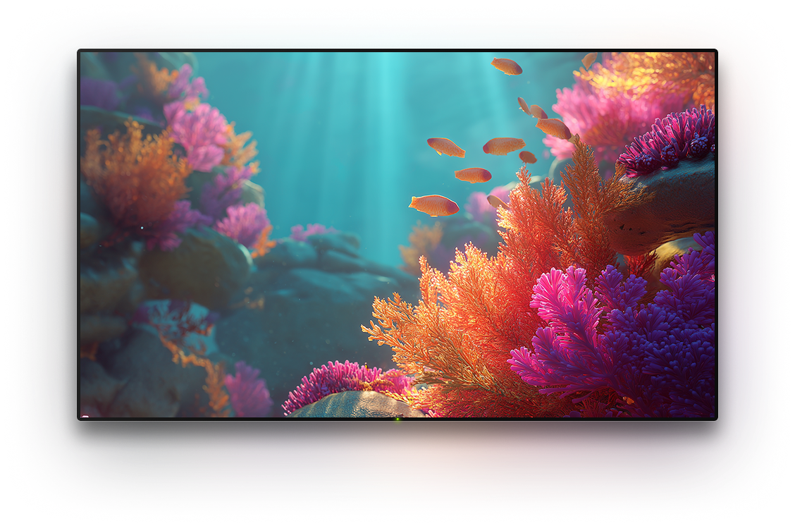 TV with a background image