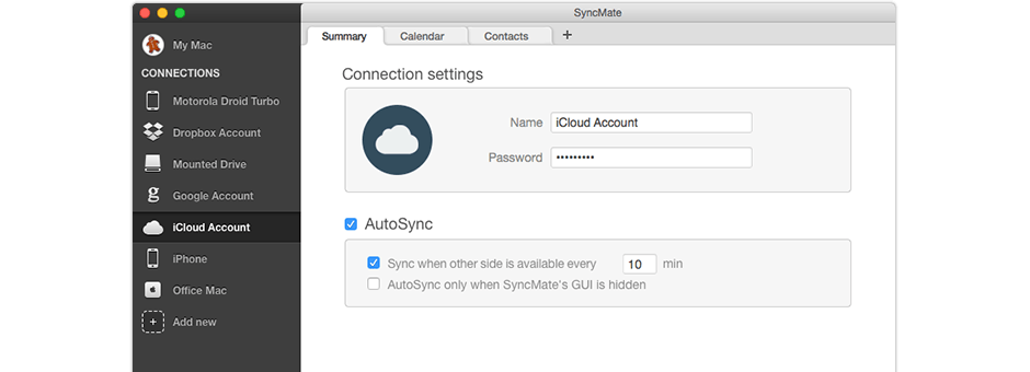 Cloud sync Mac