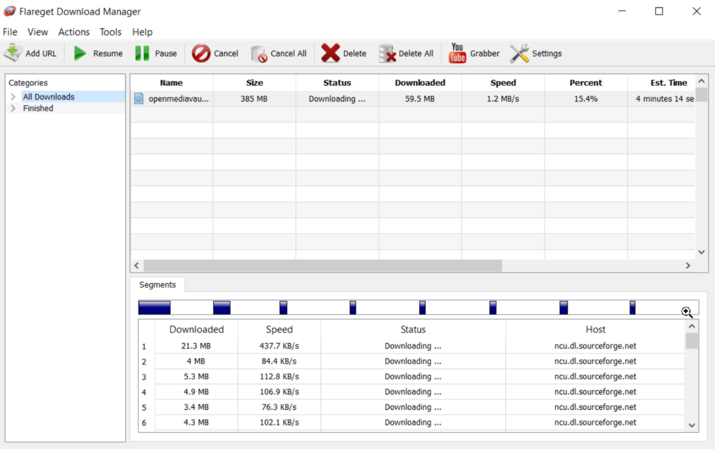 Versnel downloads op Mac met FlareGet dat de intelligente bestandsbeheerfunctie biedt