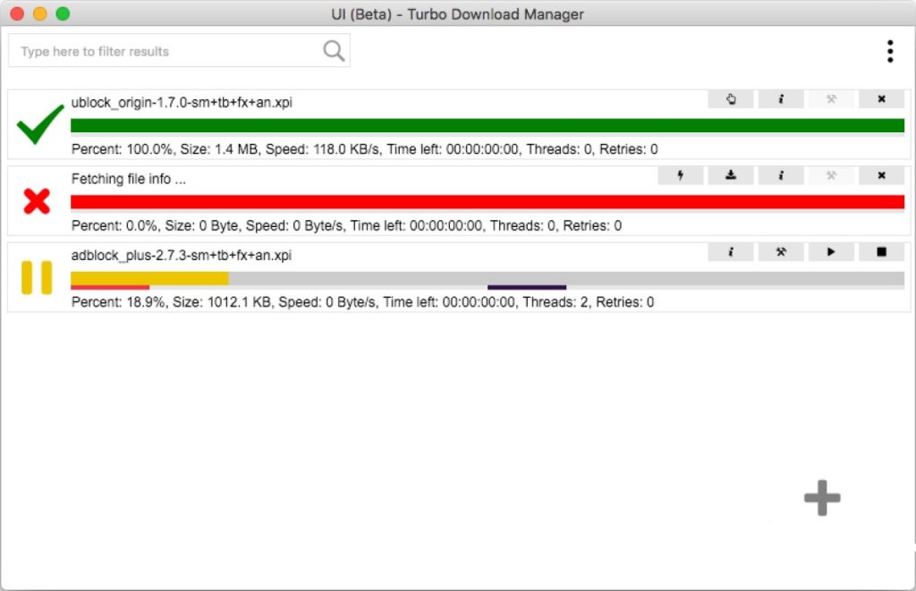 Ekstensi untuk Chrome ini memungkinkan Anda menghentikan dan melanjutkan unduhan serta menggunakan teknologi multi-utas untuk meningkatkan kecepatan.