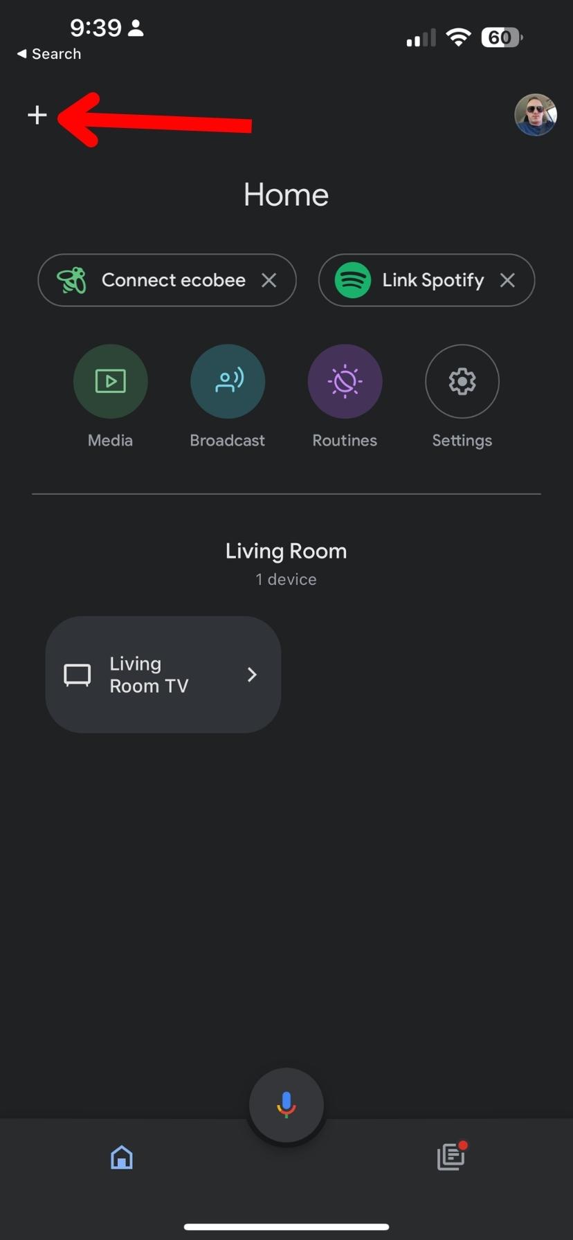 Screenshot of connecting iPhone to TV