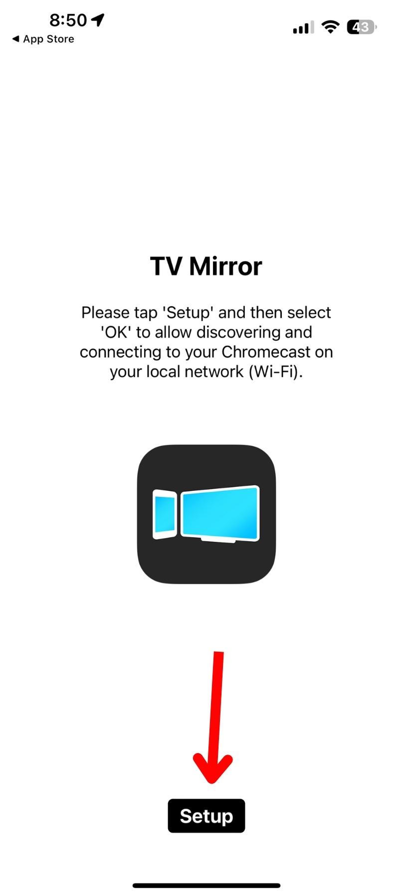 Screenshot of connecting iPhone to TV