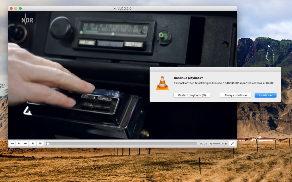 VLC-Player spielt ein .swf-Video ab