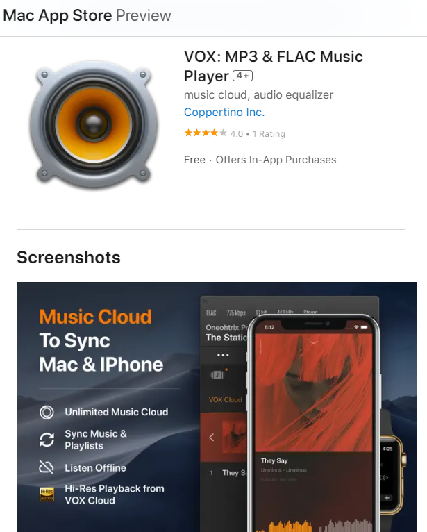 VOX: MP3 and FLAC Music Player