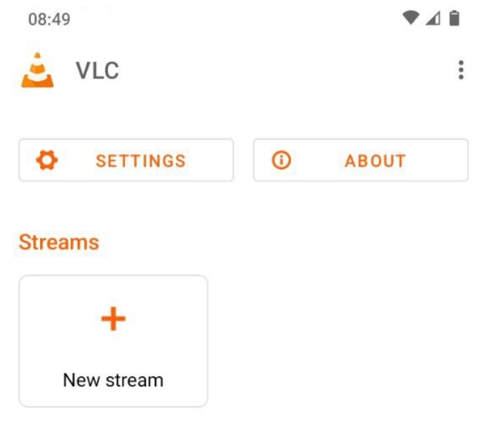 VLC for Android window