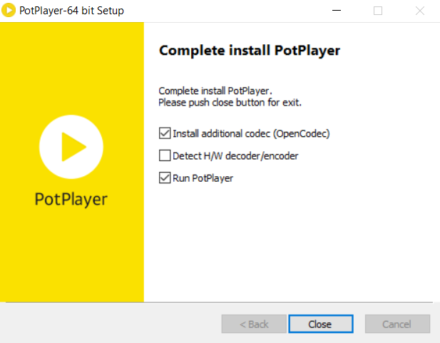 PotPlayer-64 bit Setup window