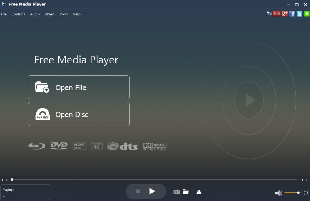 Free Media Player window