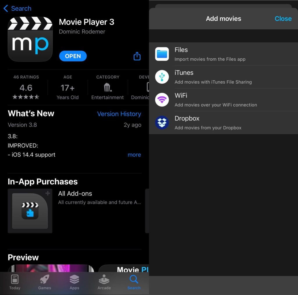 Movie Player 3 app