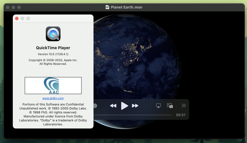 QuickTime Player 10.5