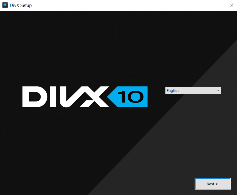 DivX Setup window