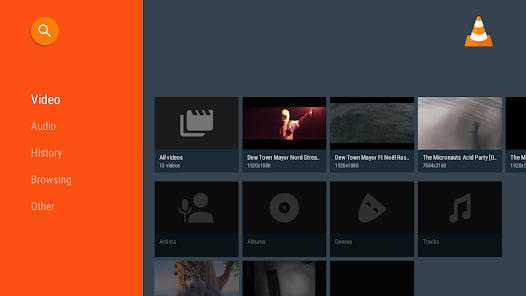 VLC for Android window