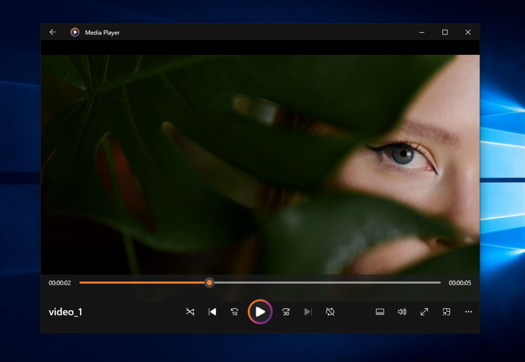 Windows Media Player の再生セクション WMPインターフェイス