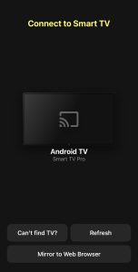 Tap on your Chromecast device in DoCast