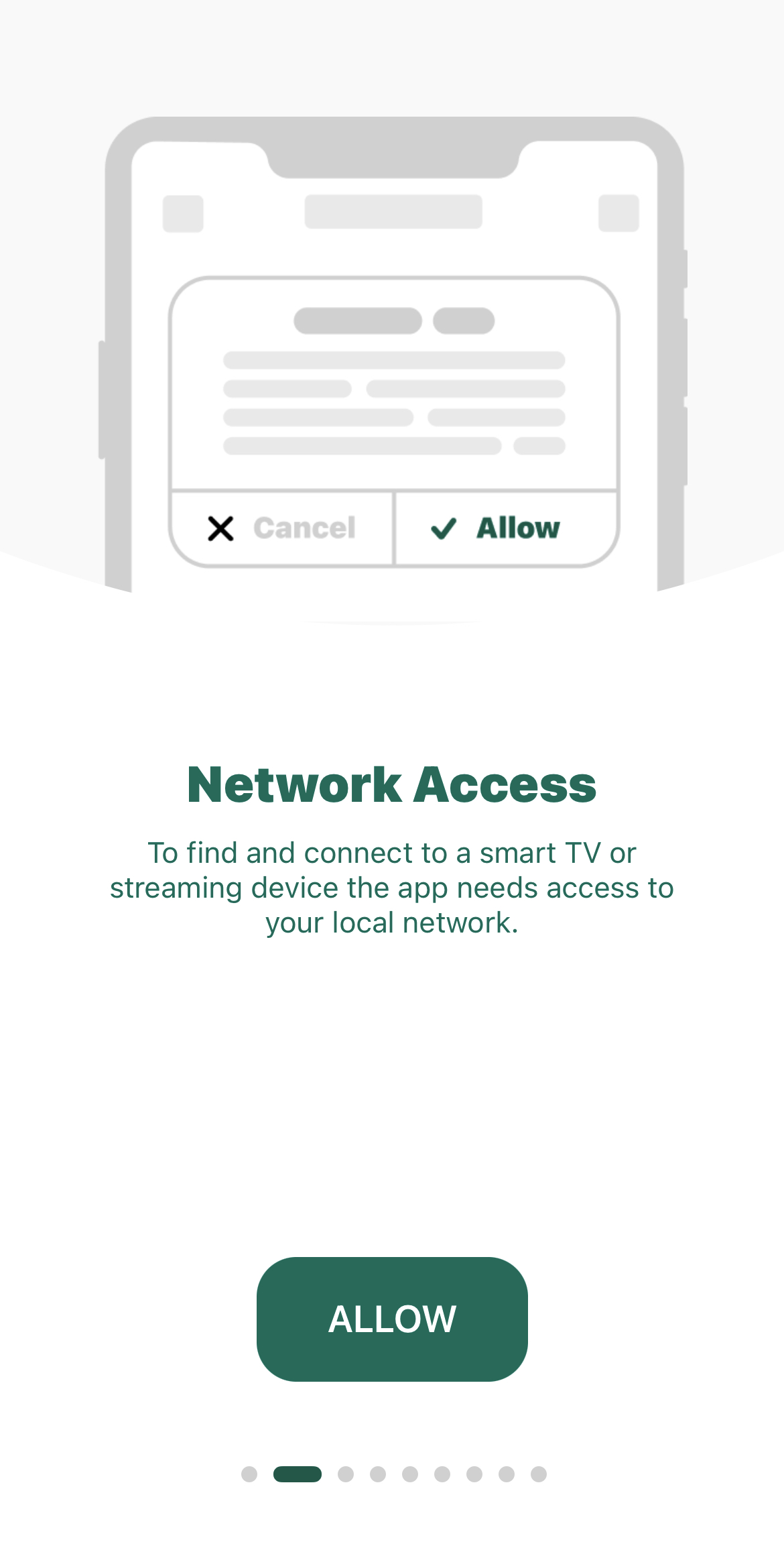 Giving a third-party app local network access