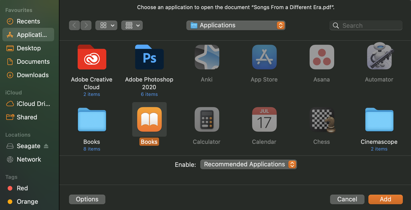 Enable Recommended Applications