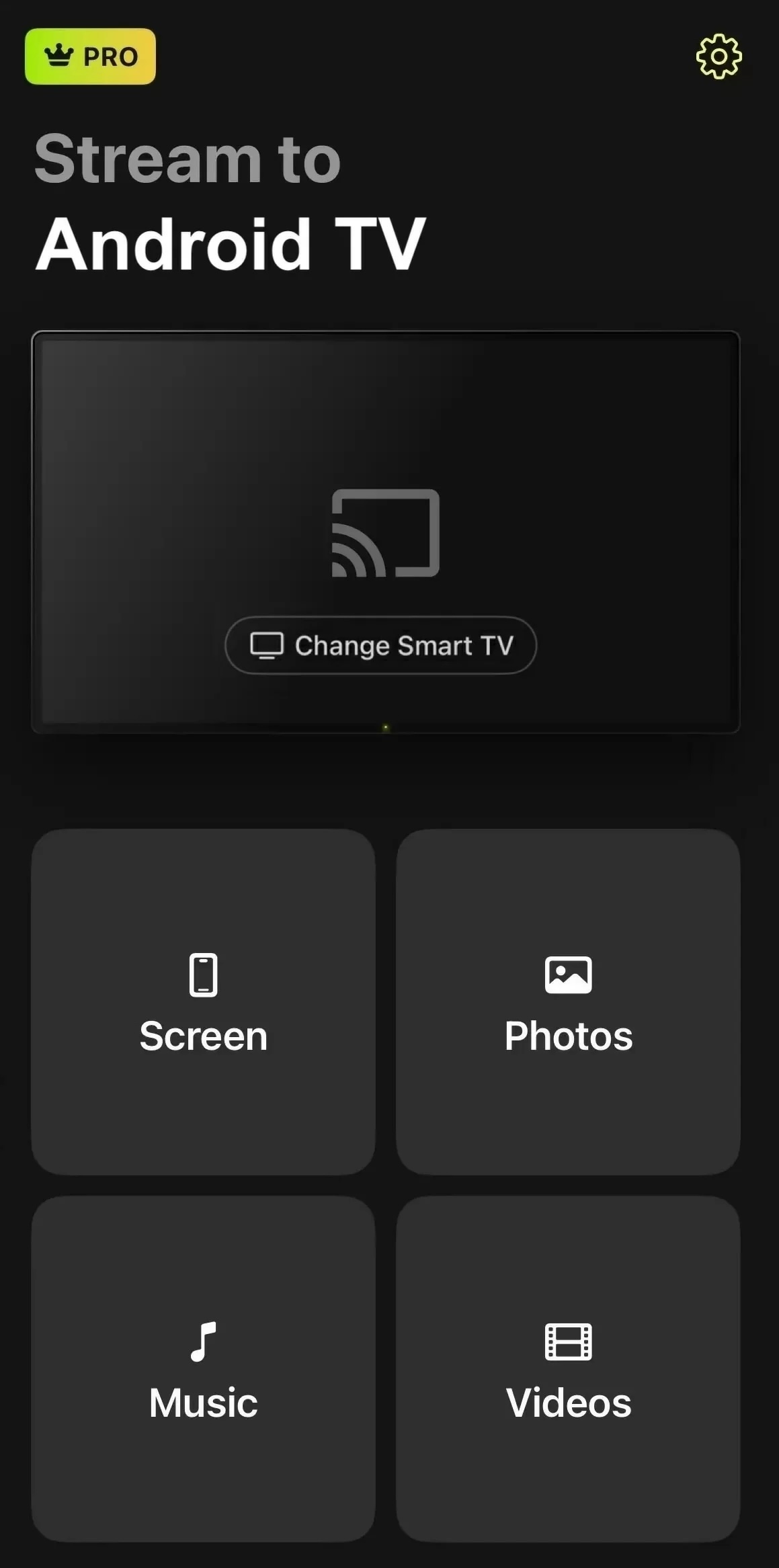 The main screen of the DoCast app