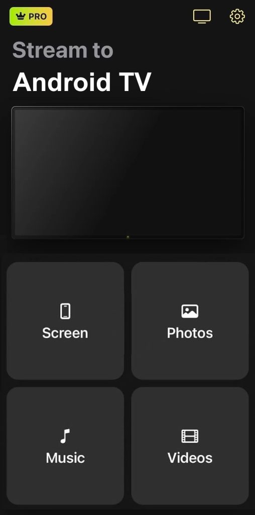 Tap on the Screen tile in DoCast