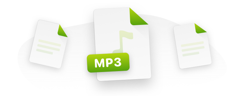 MP3 is a widely used file format due to its smaller file size.