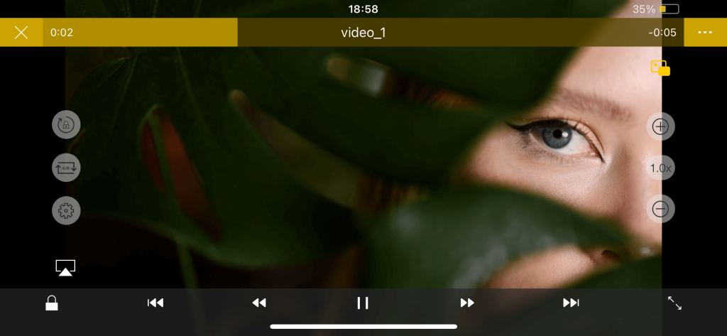 Visionnage de vidéo .mkv dans le nPlayer sur l'iPhone Application iOS nPlayer