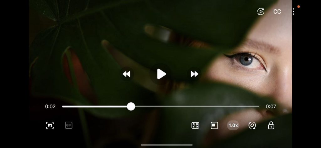 Vidéo au format MKV - lecture dans VLC (version Android) Interface VLC sur Android