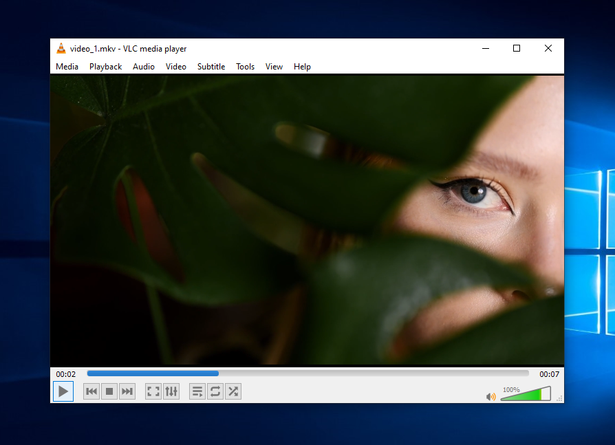 Exécution d'un fichier .mkv dans le lecteur VLC (version Windows) VLC Media Player sur Windows