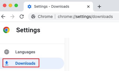 The Chrome Settings menu