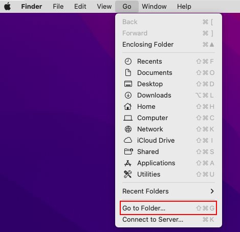 Finder Menu Bar